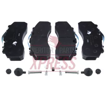 Jeu de 4 plaquettes de frein arrière MERITOR