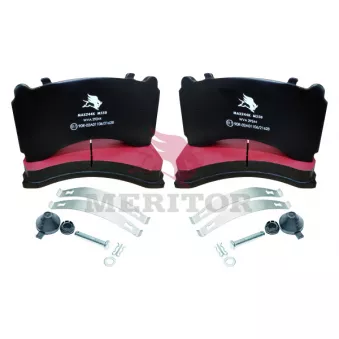 Jeu de 4 plaquettes de frein avant MERITOR