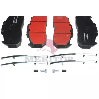 Jeu de 4 plaquettes de frein avant MERITOR