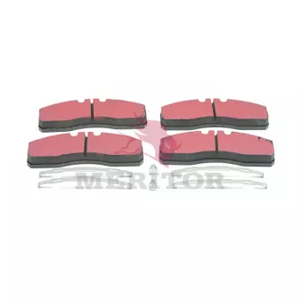 Jeu de 4 plaquettes de frein avant MERITOR