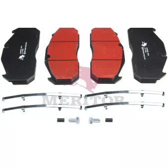 Jeu de 4 plaquettes de frein avant MERITOR