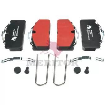 Jeu de 4 plaquettes de frein avant MERITOR