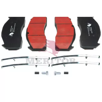 Jeu de 4 plaquettes de frein avant MERITOR