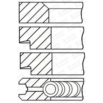 Jeu de segments de pistons GOETZE ENGINE