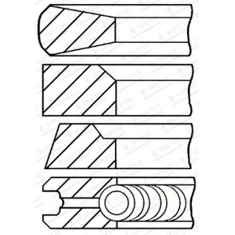 Jeu de segments de pistons GOETZE ENGINE