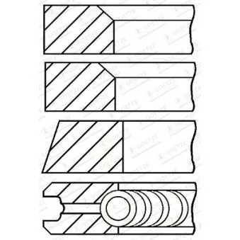 Jeu de segments de pistons GOETZE ENGINE