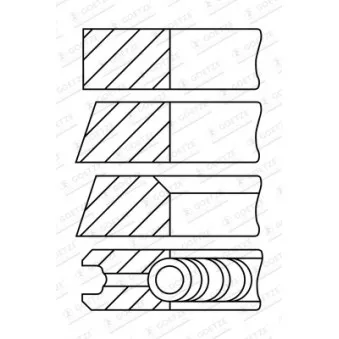 Jeu de segments de pistons GOETZE ENGINE 08-407000-10