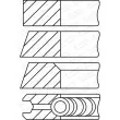 Jeu de segments de pistons GOETZE ENGINE 08-407000-10 - Visuel 2