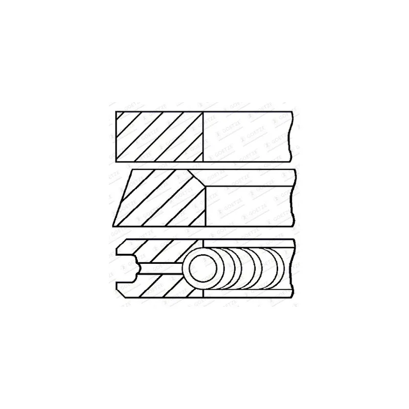 Jeu de segments de pistons GOETZE ENGINE 08-405500-10