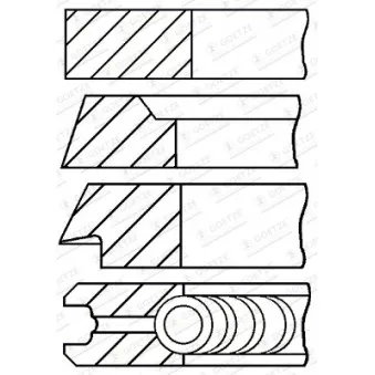 Jeu de segments de pistons GOETZE ENGINE