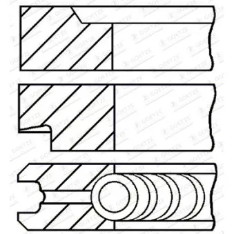 Jeu de segments de pistons GOETZE ENGINE