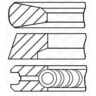 Jeu de segments de pistons GOETZE ENGINE 08-427000-00