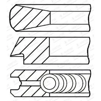 Jeu de segments de pistons GOETZE ENGINE