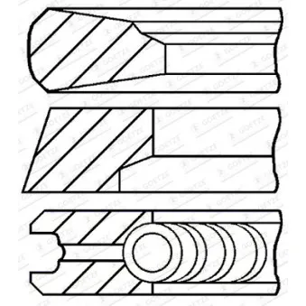 Jeu de segments de pistons GOETZE ENGINE 08-428900-00