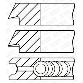 Jeu de segments de pistons GOETZE ENGINE
