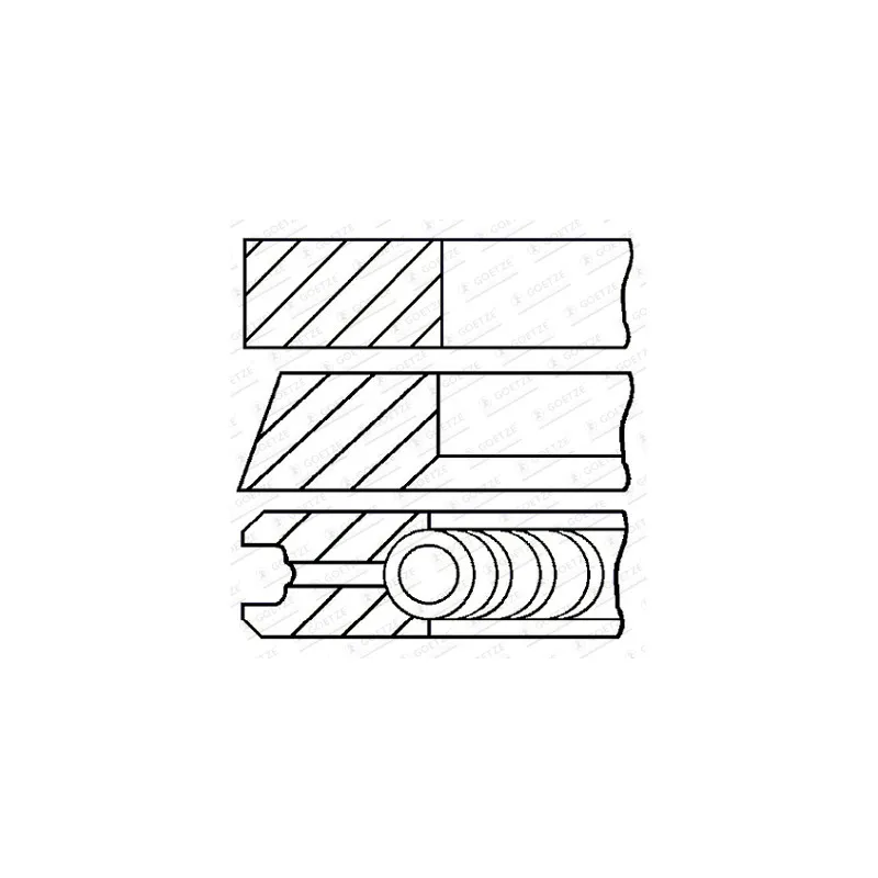 Jeu de segments de pistons GOETZE ENGINE 08-114900-00