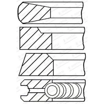 Jeu de segments de pistons GOETZE ENGINE