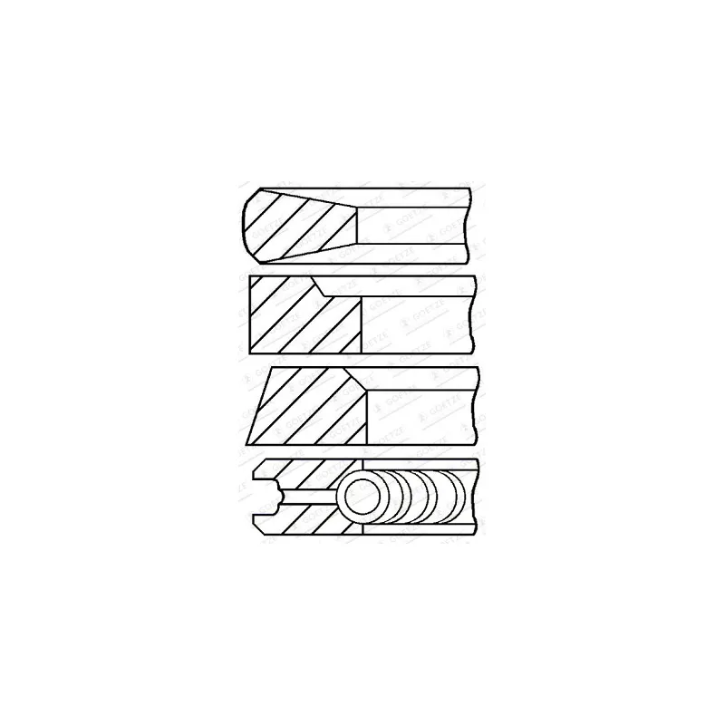 Jeu de segments de pistons GOETZE ENGINE 08-132000-10
