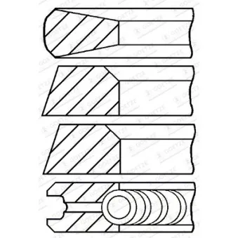 Jeu de segments de pistons GOETZE ENGINE