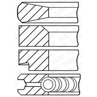 Jeu de segments de pistons GOETZE ENGINE
