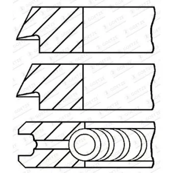 Jeu de segments de pistons GOETZE ENGINE
