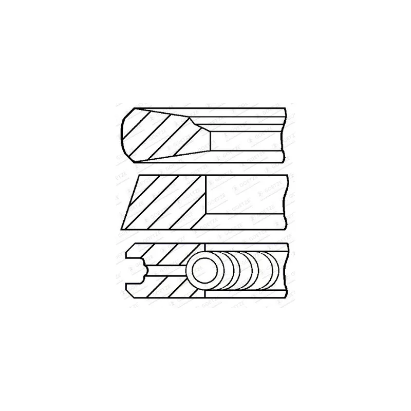 Jeu de segments de pistons GOETZE ENGINE 08-136900-00