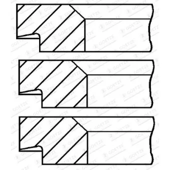 Jeu de segments de pistons GOETZE ENGINE