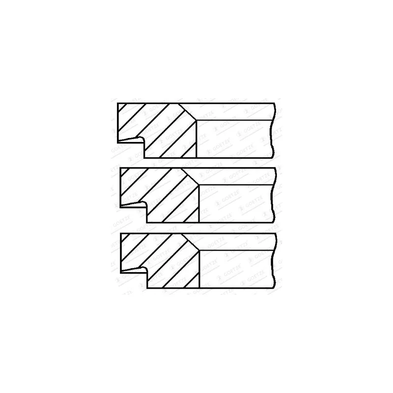 Jeu de segments de pistons GOETZE ENGINE 08-177400-00