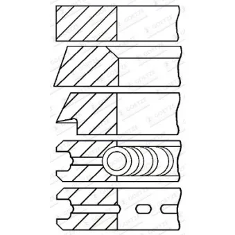 Jeu de segments de pistons GOETZE ENGINE