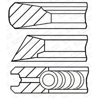 Jeu de segments de pistons GOETZE ENGINE