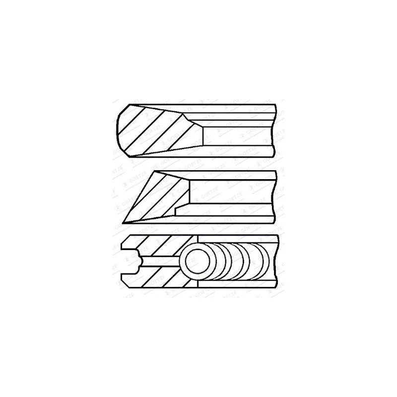 Jeu de segments de pistons GOETZE ENGINE 08-155600-10