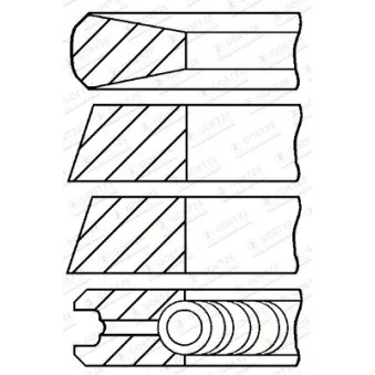 Jeu de segments de pistons GOETZE ENGINE
