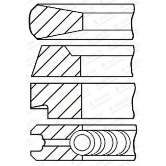 Jeu de segments de pistons GOETZE ENGINE