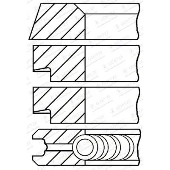 Jeu de segments de pistons GOETZE ENGINE