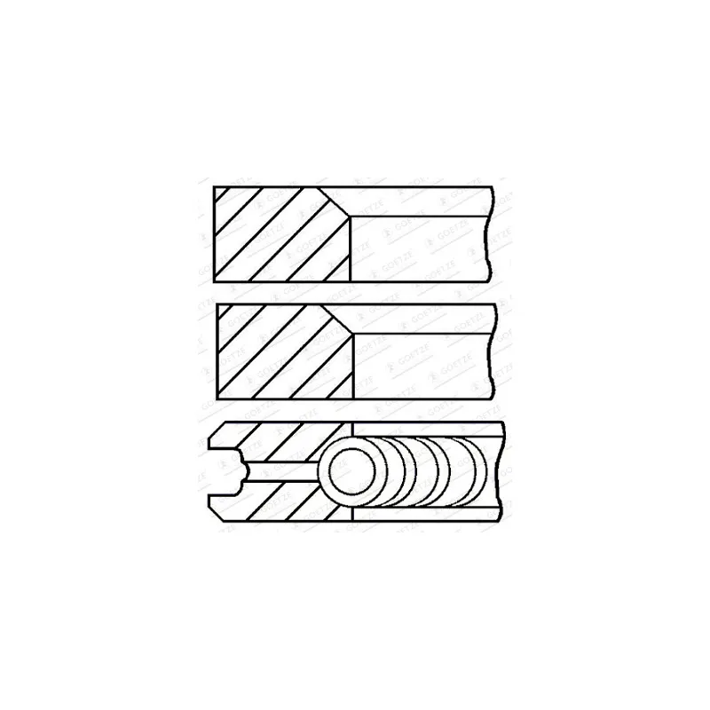 Jeu de segments de pistons GOETZE ENGINE 08-170700-10