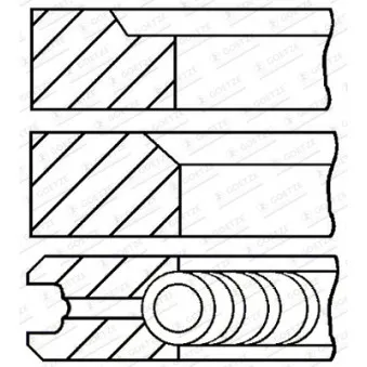 Jeu de segments de pistons GOETZE ENGINE