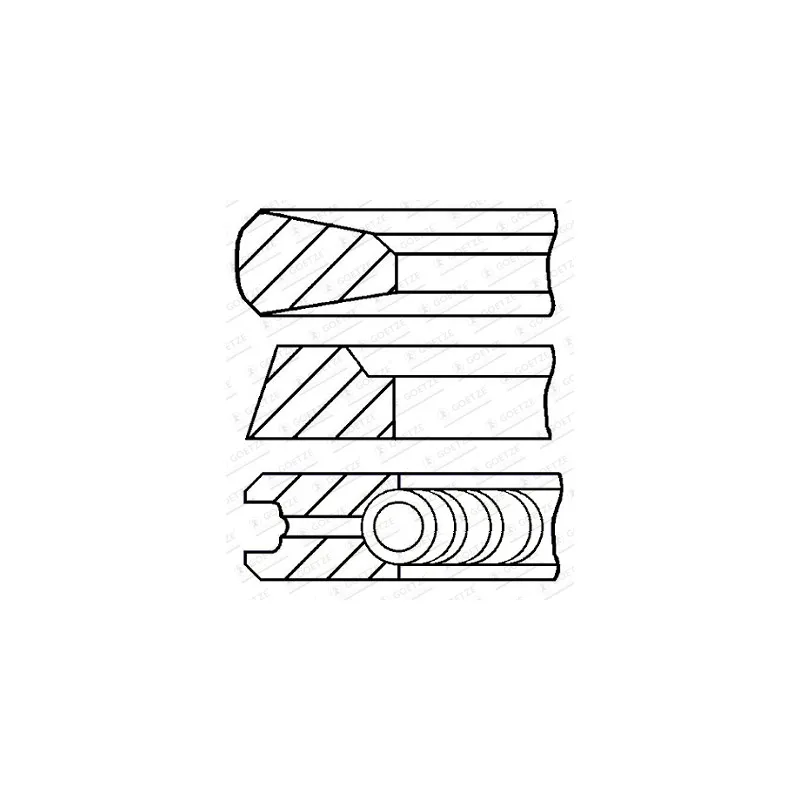 Jeu de segments de pistons GOETZE ENGINE 08-502600-00