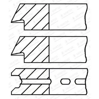 Jeu de segments de pistons GOETZE ENGINE