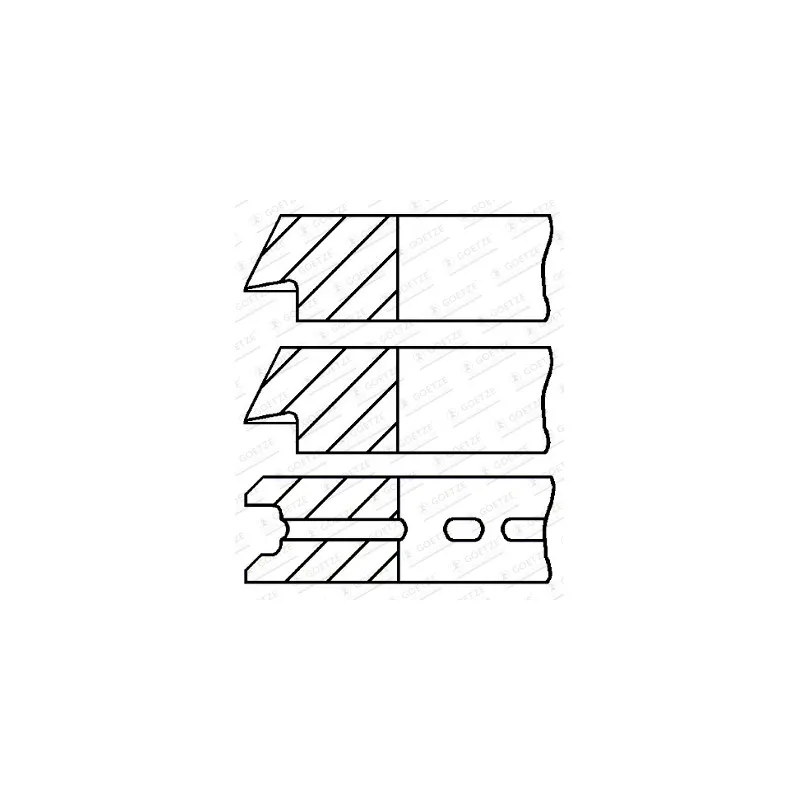 Jeu de segments de pistons GOETZE ENGINE 08-741207-00