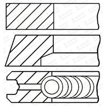Jeu de segments de pistons GOETZE ENGINE