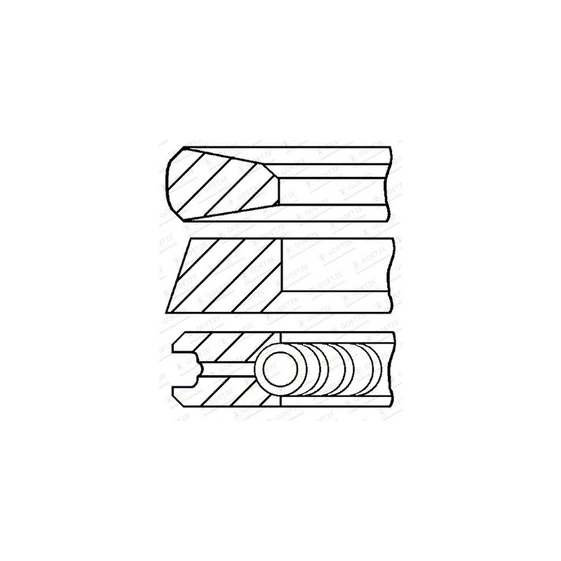 Jeu de segments de pistons GOETZE ENGINE 08-438900-00