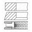 Jeu de segments de pistons GOETZE ENGINE 08-448700-00 - Visuel 1