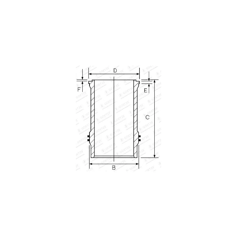 Chemise de cylindre GOETZE ENGINE 14-374990-00