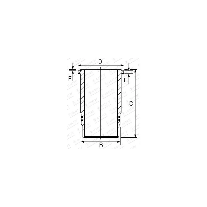 Chemise de cylindre GOETZE ENGINE 14-400510-00