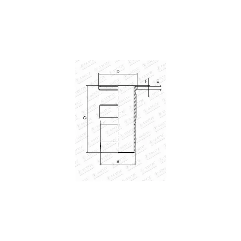 Chemise de cylindre GOETZE ENGINE 14-451190-00