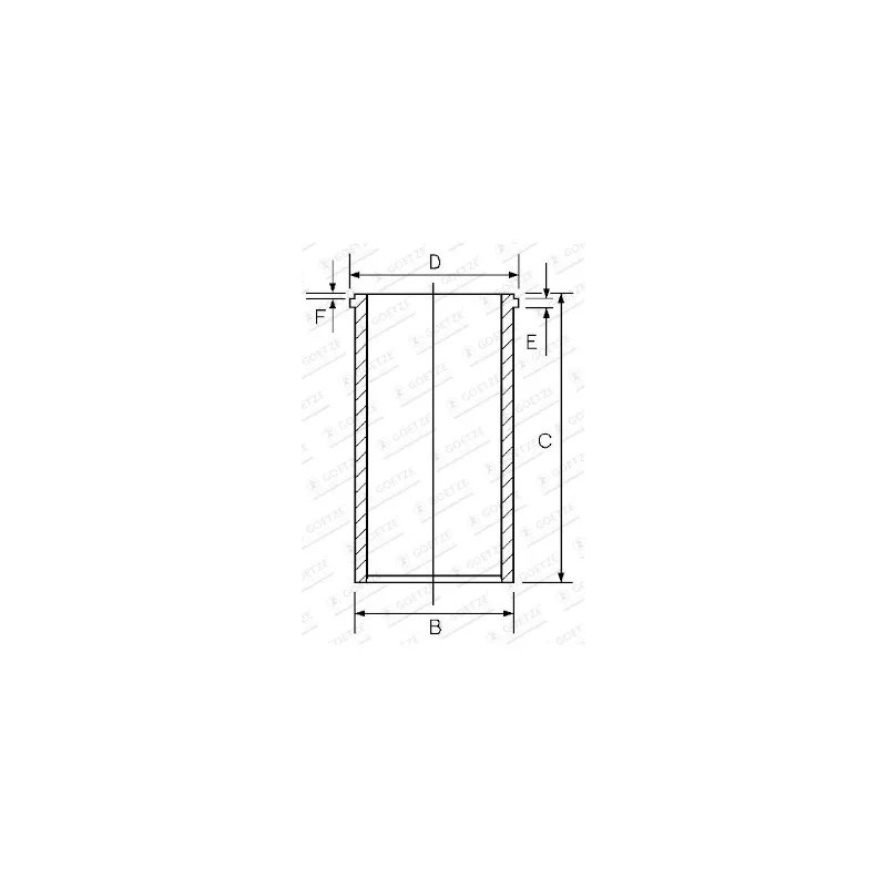 Chemise de cylindre GOETZE ENGINE 14-040040-00