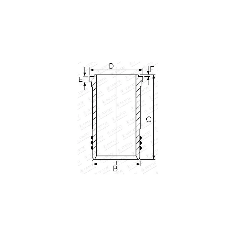 Chemise de cylindre GOETZE ENGINE 14-450880-00