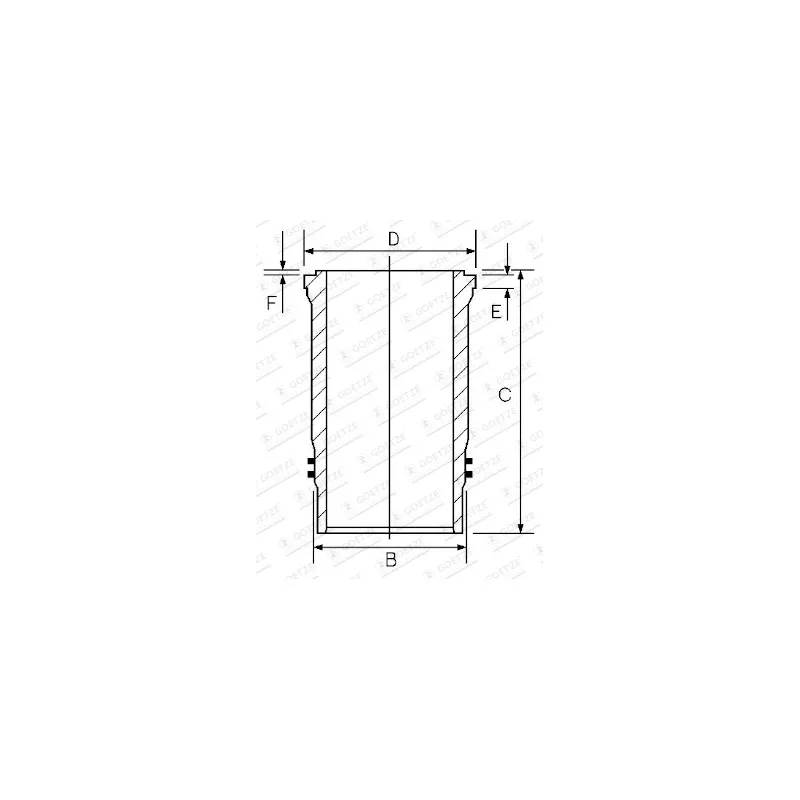 Chemise de cylindre GOETZE ENGINE 14-450920-00