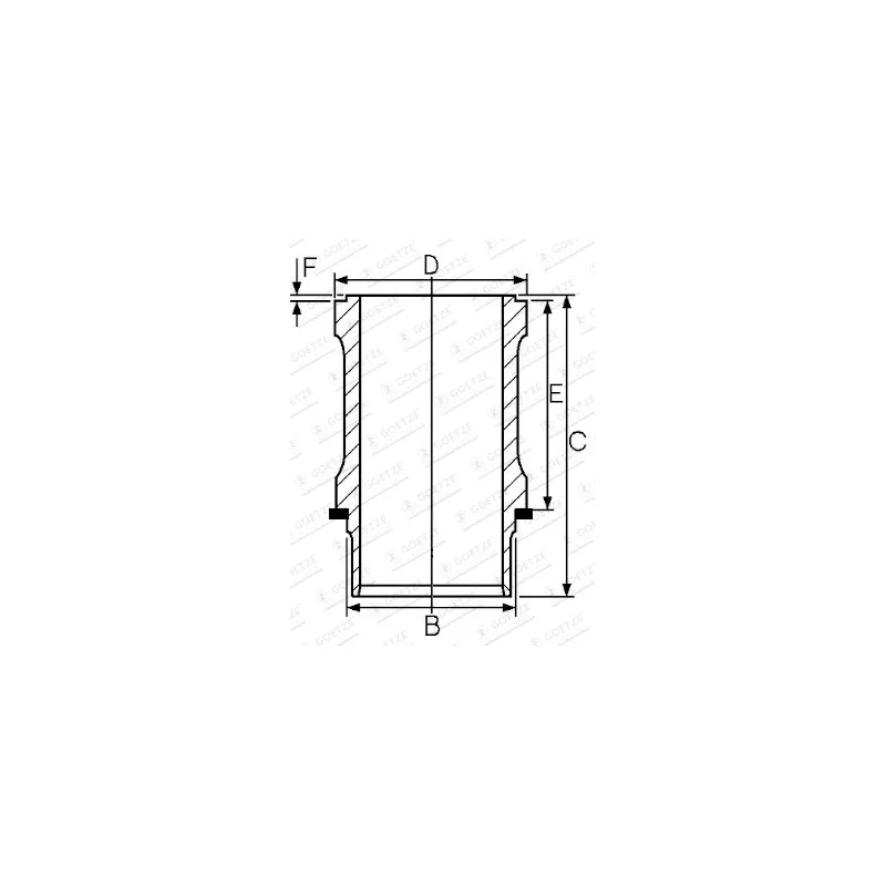Chemise de cylindre GOETZE ENGINE 15-112800-00
