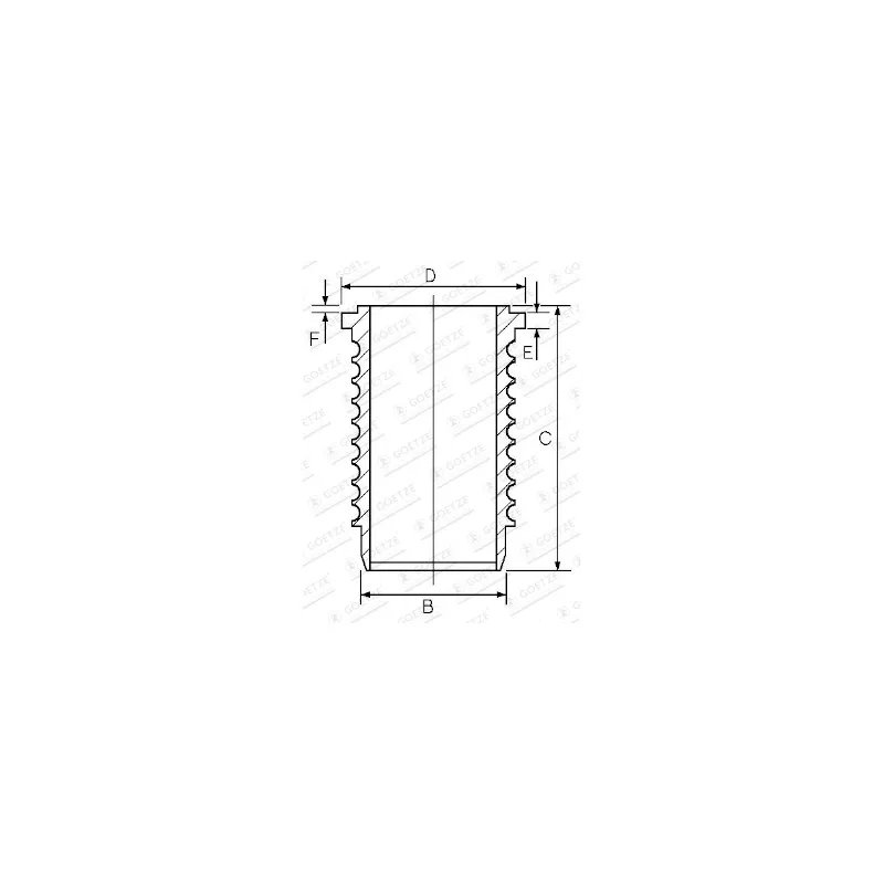 Chemise de cylindre GOETZE ENGINE 14-671680-00